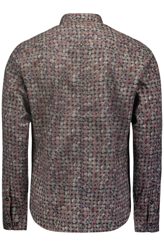 No Excess Shirt Stretch Allover Printed Rusty Größe: L | Casual hemden Outlet | Herren | Braun
