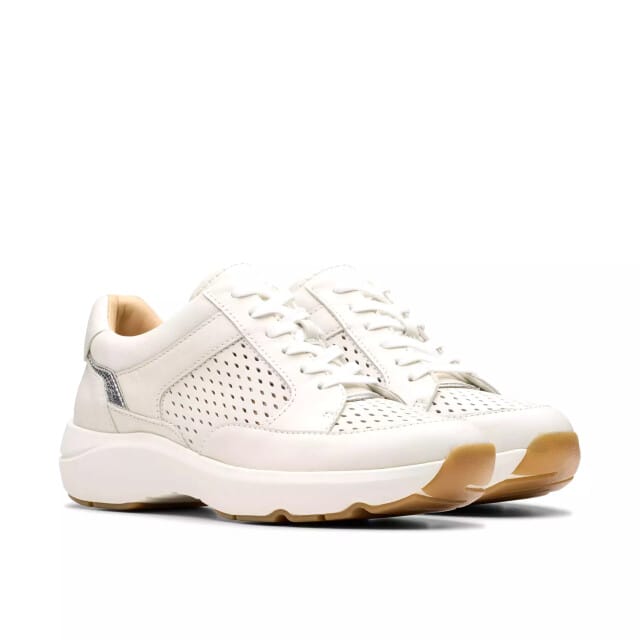 Clarks Tivoli Walk - dames sneaker - Wit - maat 41 (EU) 7 (UK)