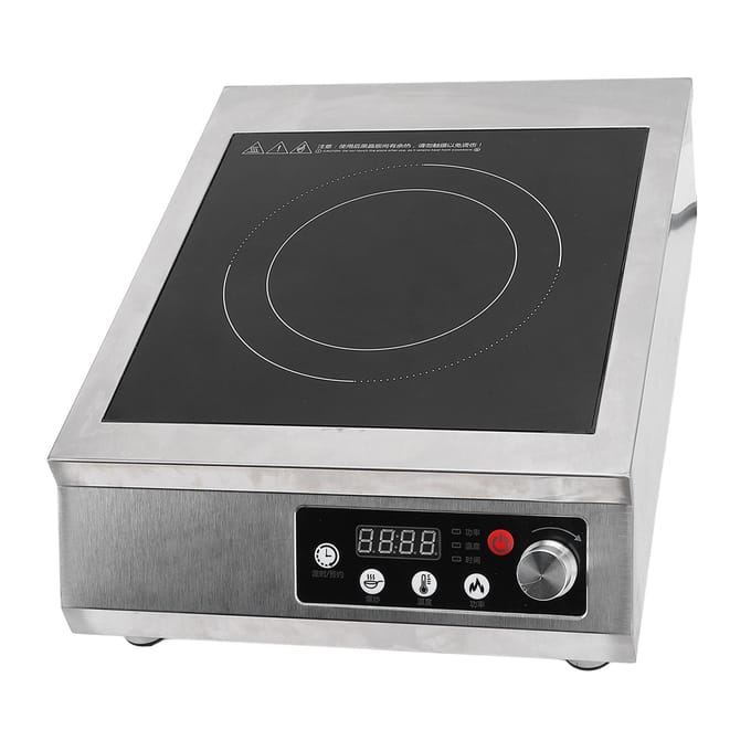 3500W Draagbare Inductiekookplaat Aanrechtbrander Inductiekookplaat met Hoekbedieningspaneel EU white