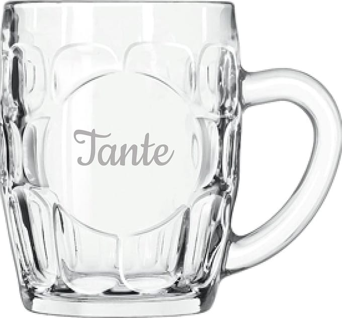 Gegraveerde Bierpul 55cl Tante
