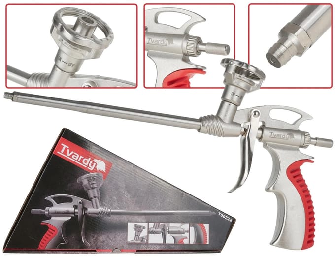 Tvardy Foampistool - Zelfreinigend - Aluminium - Roestvrij staal - Ergonomisch ontwerp