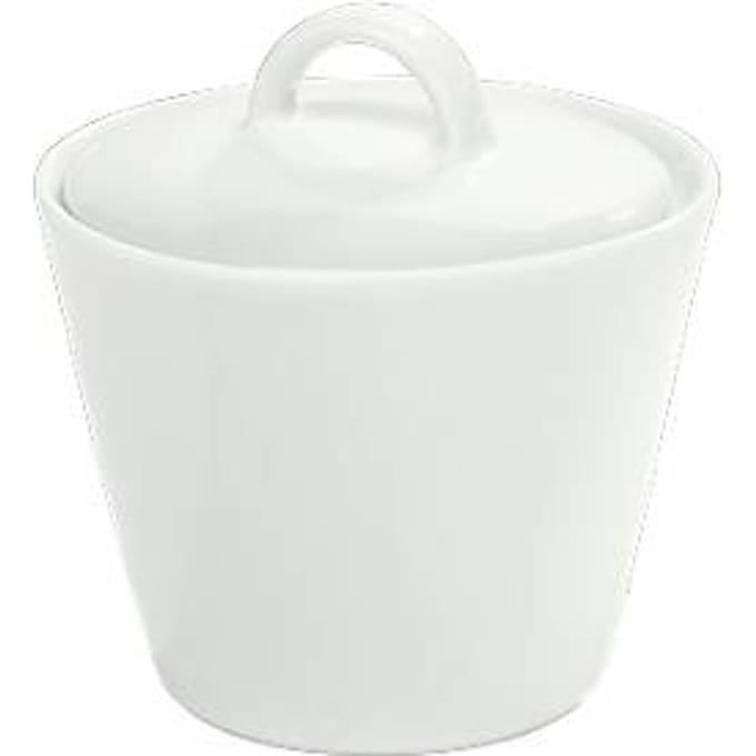 Suikerpot Solea, met deksel, effen, wit, porselein