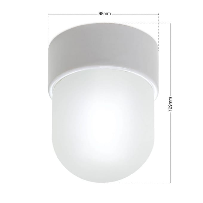 ORION Plafondlamp Ostia, wit, keramiek, satijnglazen, E27
