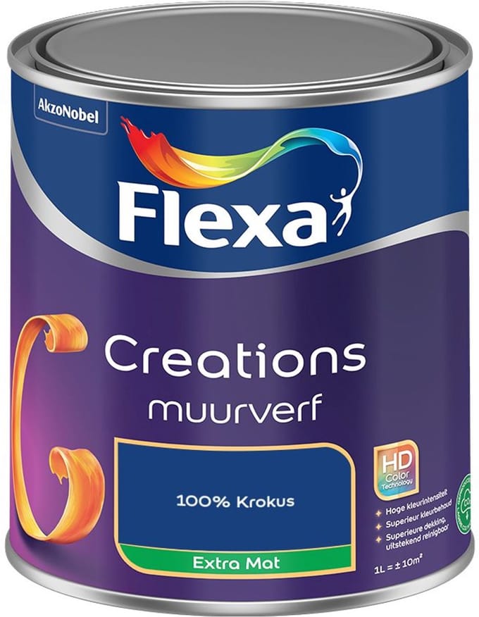 Flexa - Creations Muurverf Extra Mat - 100% Krokus - Mengverf - 1 L
