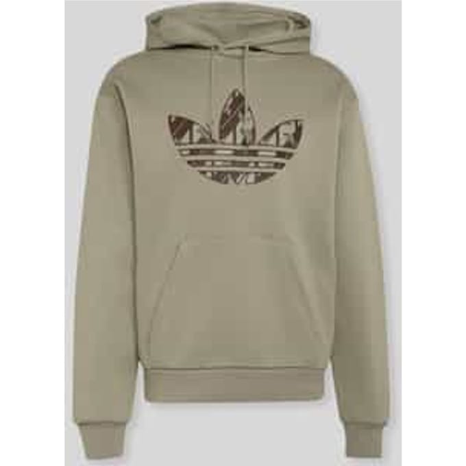 Regular fit hoodie van katoenmix met logoprint