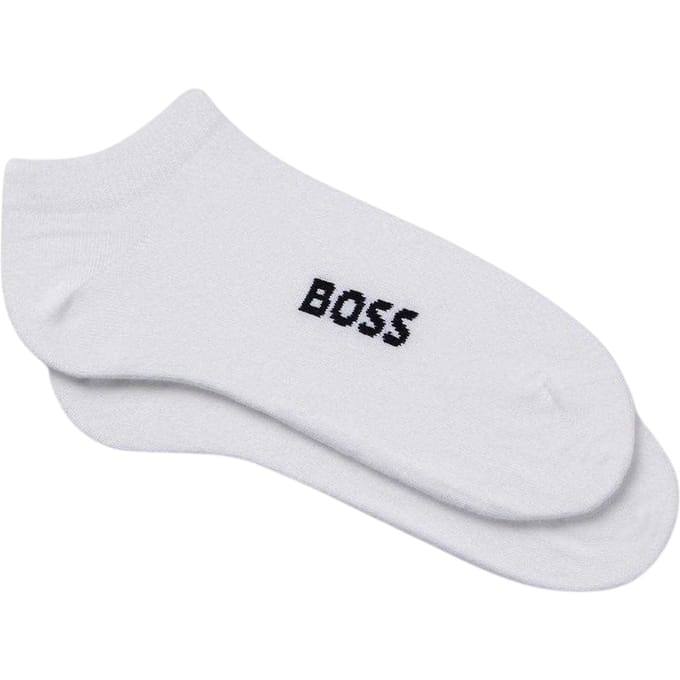 Boss Enkel sokken voor volwassenen (pak van 2) (Wit)