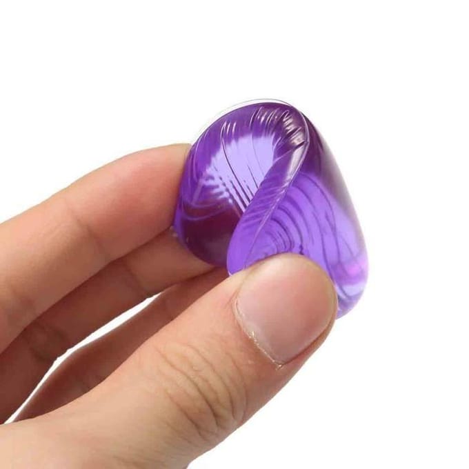 Poederkwast Puff Transparante Siliconen Gel voor Cosmetisch Hulpmiddel PAARS