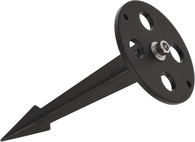 Grondspies - Bodemanker - Buitenverlichting - Poedercoating - 22 cm - Zwart