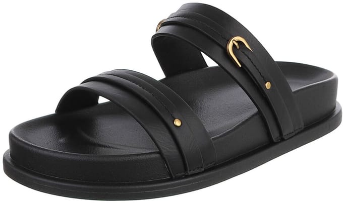 Dames slipper met plateau en gespsluiting Mt:37