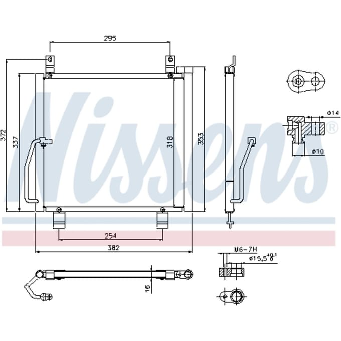Condensator, airconditioning NISSENS 940301