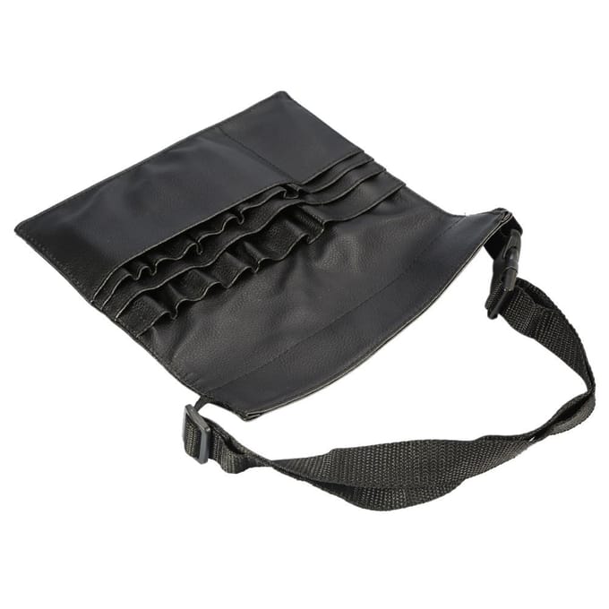 Professionele Zwarte PU Cosmetische Make-up Kwasten Houder Organizer Taille Tas Etui brown