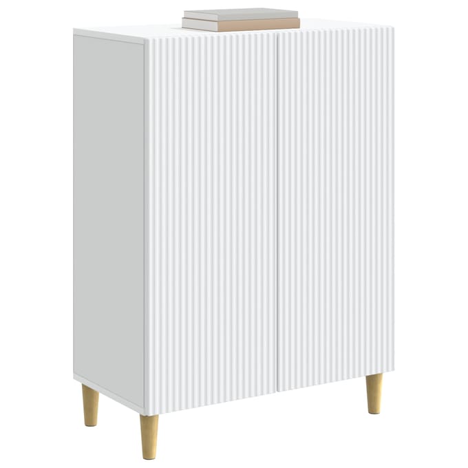 vidaXL - Dressoir - Wit - 66 - x - 34,5 - x - 90 - cm - Bewerkt - hout