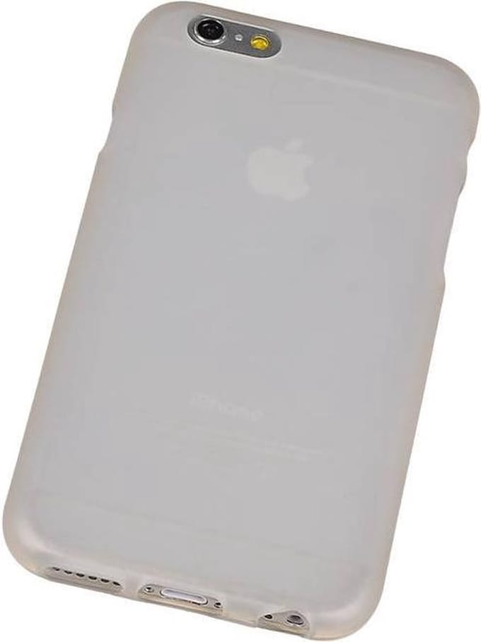 Apple iPhone 6 / 6S TPU Hoesje Transparant Wit ?Back Case Bumper Hoes Cover