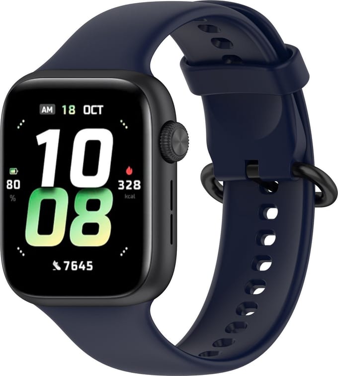 Strap-it Siliconen bandje met gespsluiting - geschikt voor Honor Watch 5 (donkerblauw)