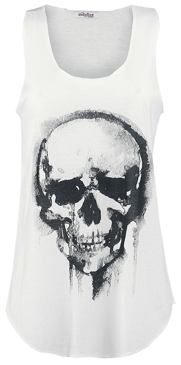 Innocent Top - Skull - S tot L - voor Vrouwen - gebroken wit