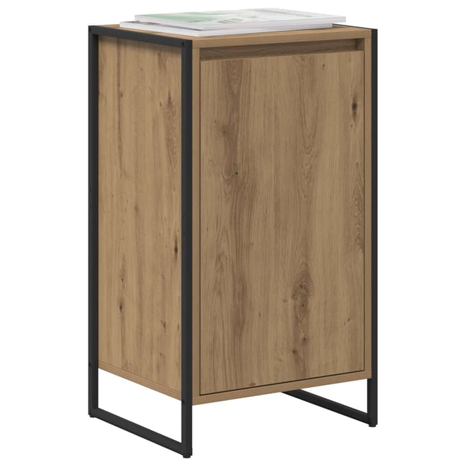 vidaXL - Dressoir - Artisanaal - eiken - 43 - x - 36 - x - 75,5 - cm - Bewerkt - hout