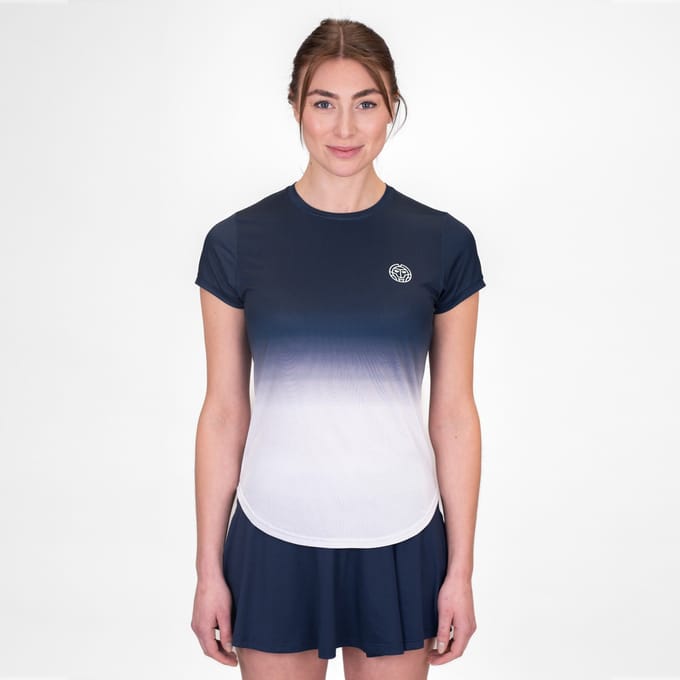 BIDI BADU Crew Gradiant T-shirt Dames-Donkerblauw,Wit