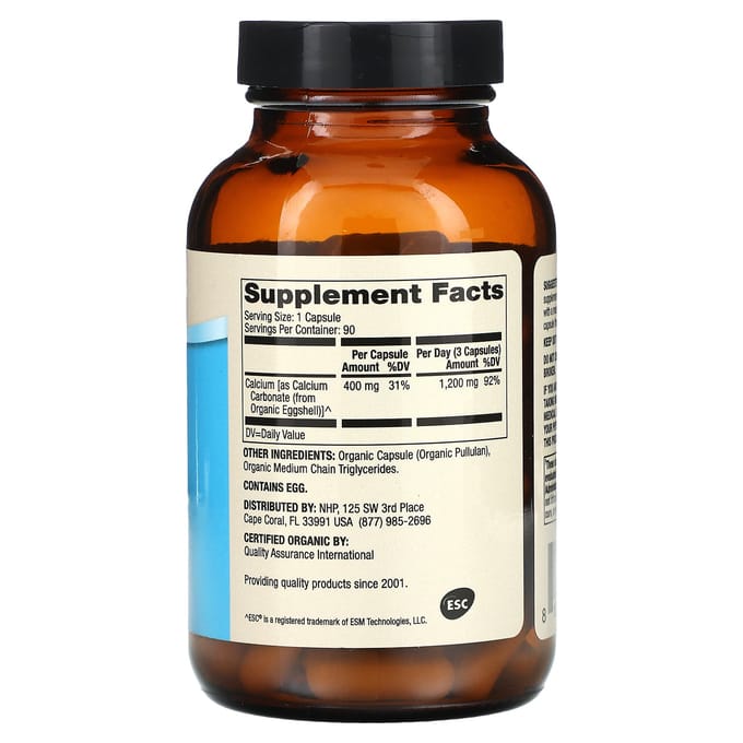 Dr. Mercola, Calcium, 1.200 mg, 90 capsules