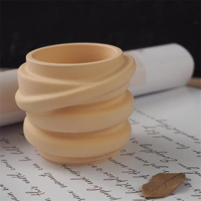 Onregelmatige ronde siliconen mallen voor kleine potten met succulente bloemen, doe-het-zelf wit