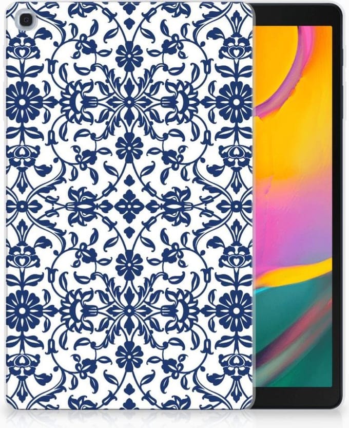 Samsung Galaxy Tab A 10.1 (2019) Siliconen Hoesje Flower Blue