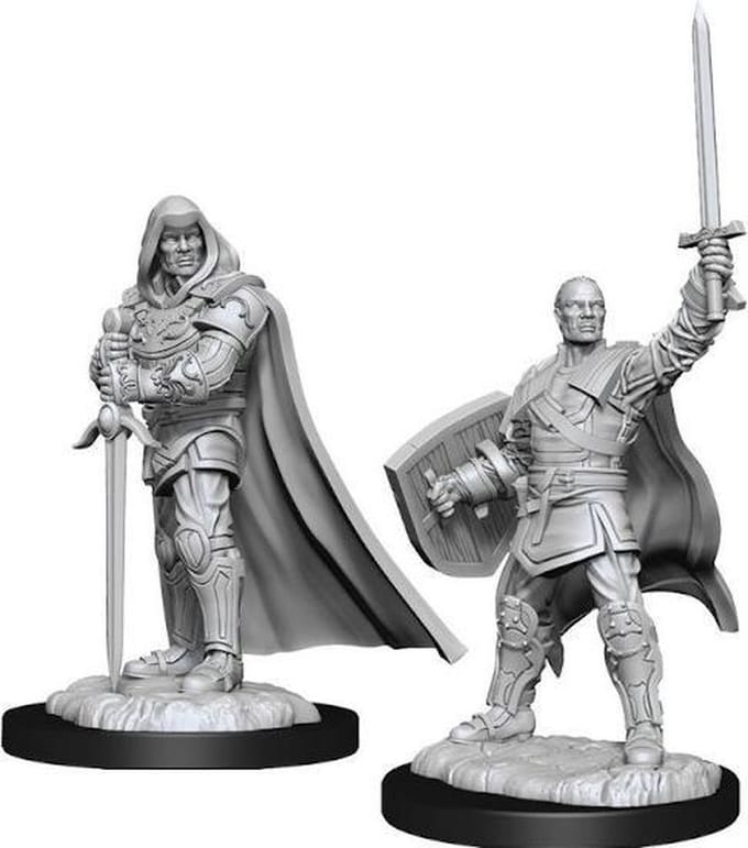 Dungeons and Dragons Miniatures - Nolzur's Marvelous - Human Male Paladin - Miniatuur - Ongeverfd