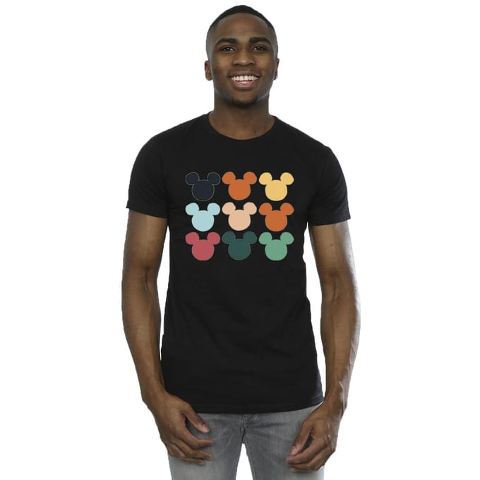 Li-cense Disney heren mickey mouse hoofden vierkant t-shirt