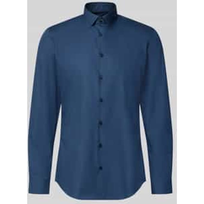 slim fit zakelijk hemd met kentkraag