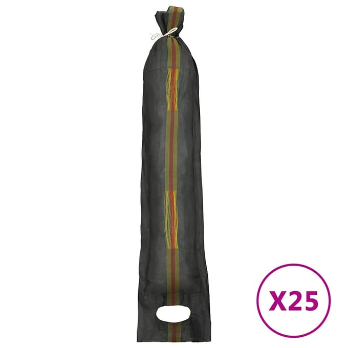 vidaXL - Zandzakken - 25 - st - 103x25 - cm - HDPE - donkergroen