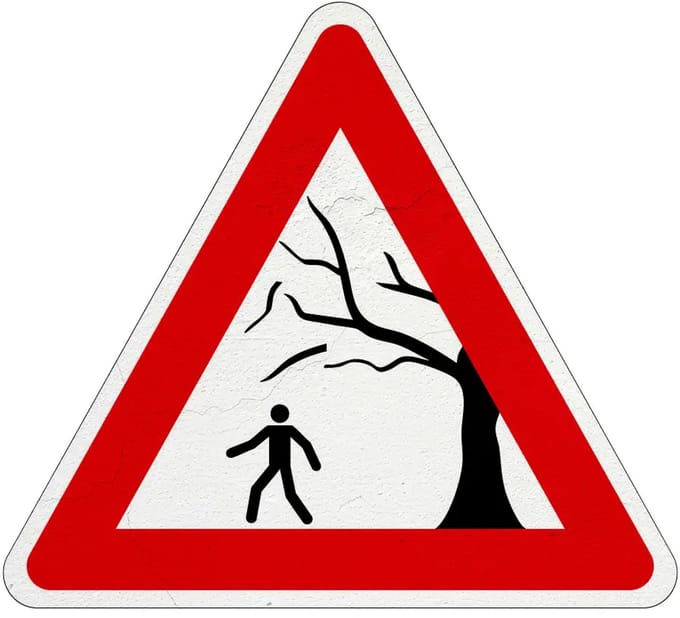 Vallende takken bord | Sign Again materiaal | 40 cm