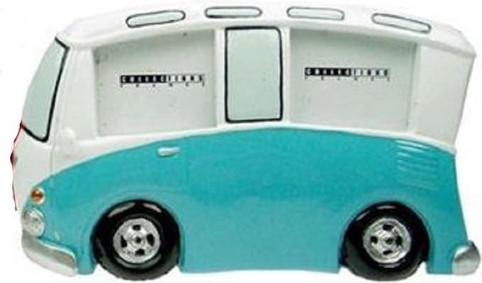 fotolijstje - bus - blauw