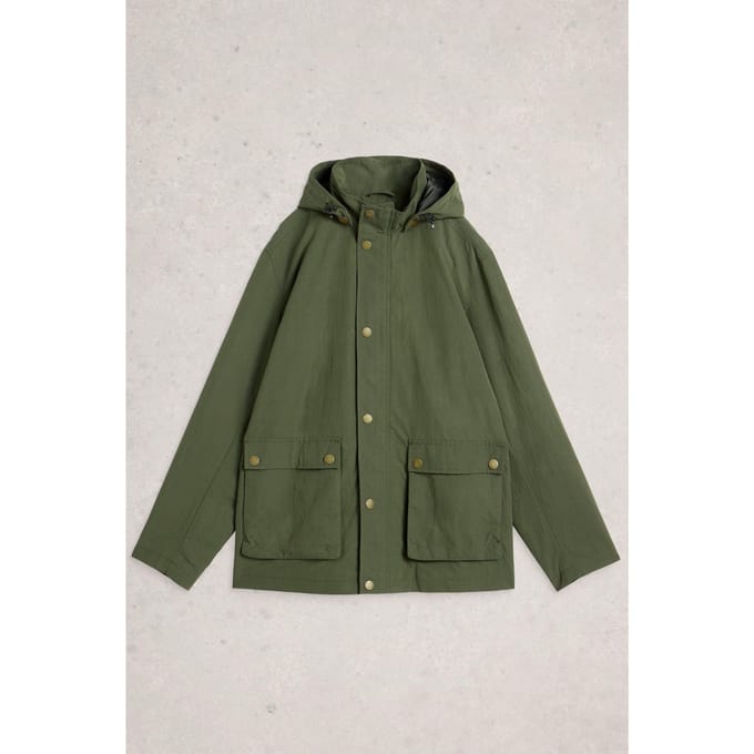 White Stuff Showerproof Jacket Khaki Green Taglia: L | Trench Outlet | Uomo | Marrone