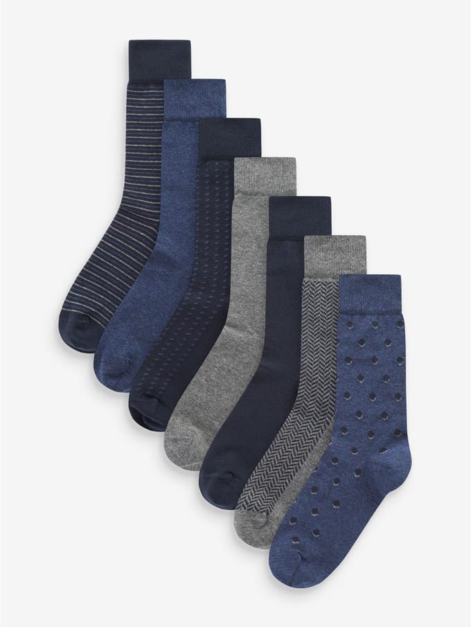 Next - Heren - Katoenrijke sokken - Blauw