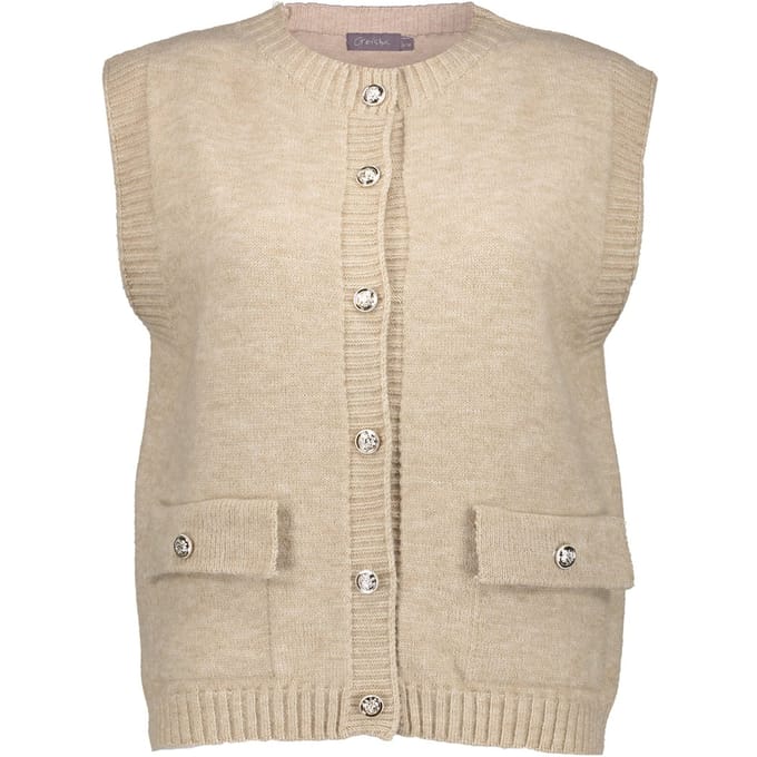 Geisha Gilet With Pockets Sand Größe: L | Gilets Outlet | Damen | Braun