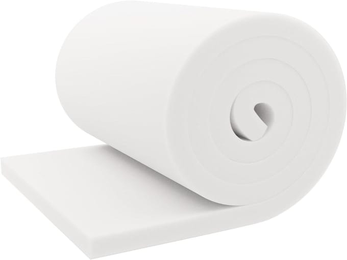 Schuimrubber Plaat - Vulling Kussen - Meubel Stoffering - CertiPUR Gecertificeerd - 2.5x50x55 cm - Wit
