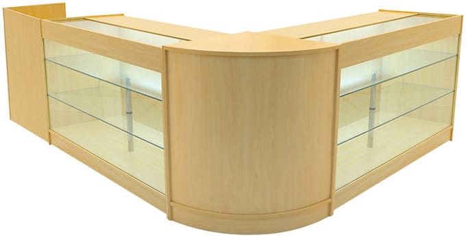 Aries led-toonbankset - esdoorn - 90x60 cm - 2xk1500 + cm60 + tb60