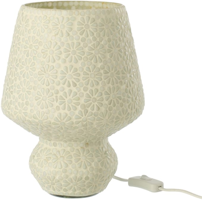 J-Line tafellamp Mozaïek - glas - wit/lichtgroen - medium