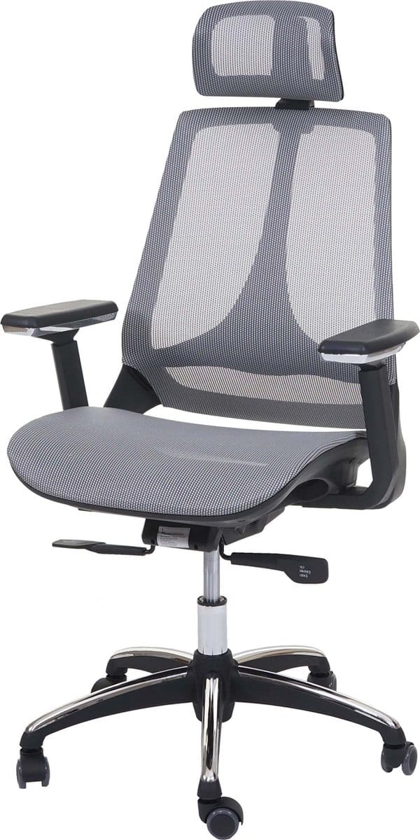 Bureaustoel MCW-A59, bureaustoel, schuiffunctie stof/textiel ISO9001 ~ grijs/grijs