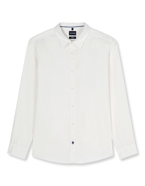 OLYMP Casual Overhemd, Regular Fit, Kent, Gebroken Wit