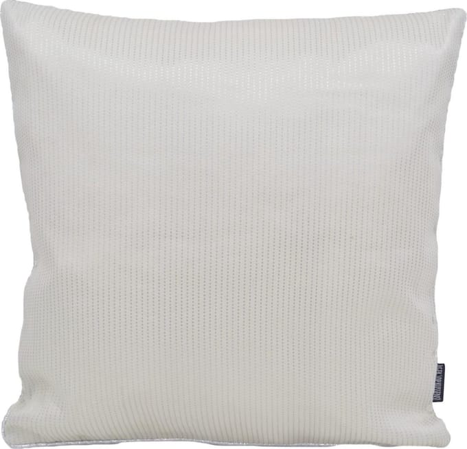 Gek op kussens! Nura white / silver | 45 x 45 cm | kussenhoes | polyester