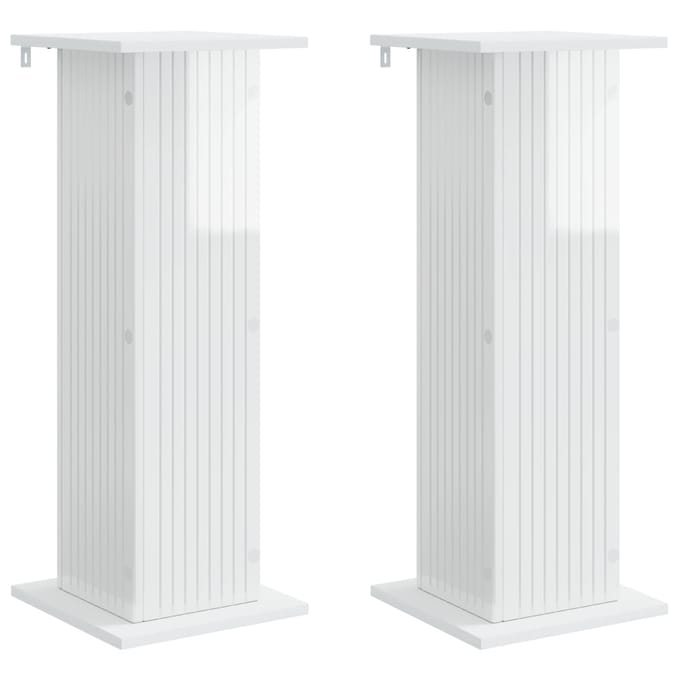 vidaXL - Plantenstand - 2 - st - Hoogglans - Wit - 30,5 - x - 30 - x - 80,5 - cm