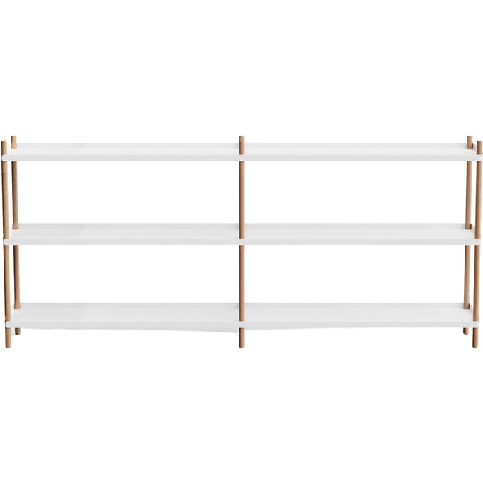 NINE BOLT Rek 200 x 88 cm - oak white
