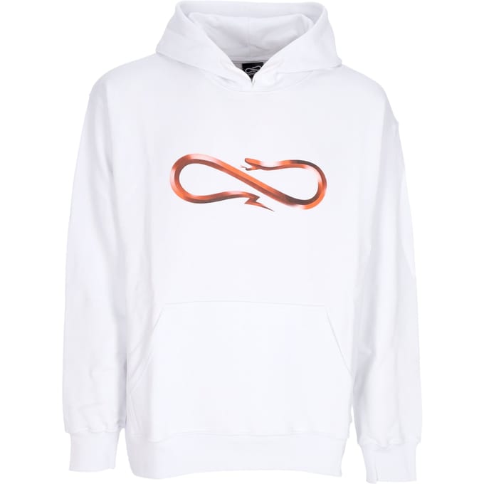 Lichtgewicht herensweatshirt met capuchon, stalen logo en capuchon, wit