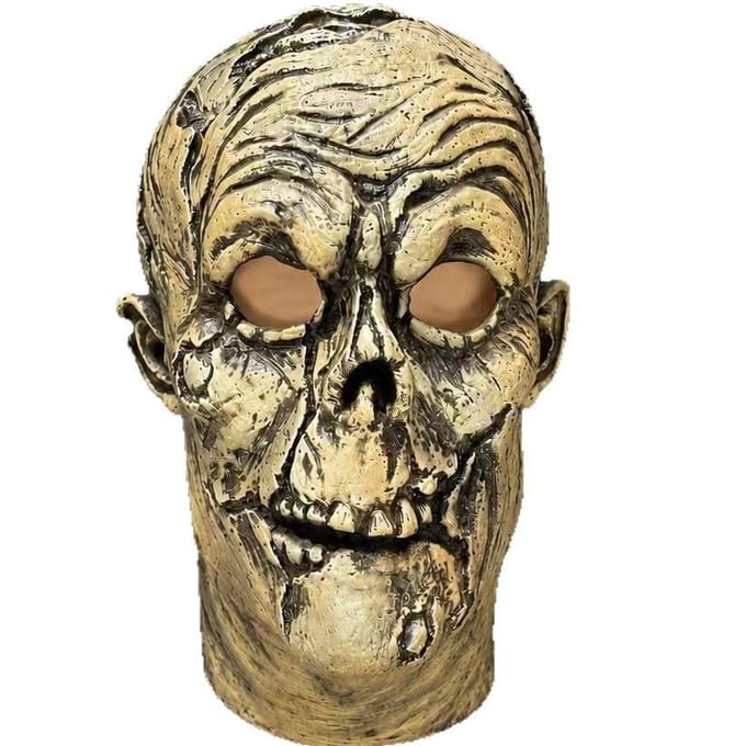 Masque d'horreur de crâne en décomposition One size fits all adults beige