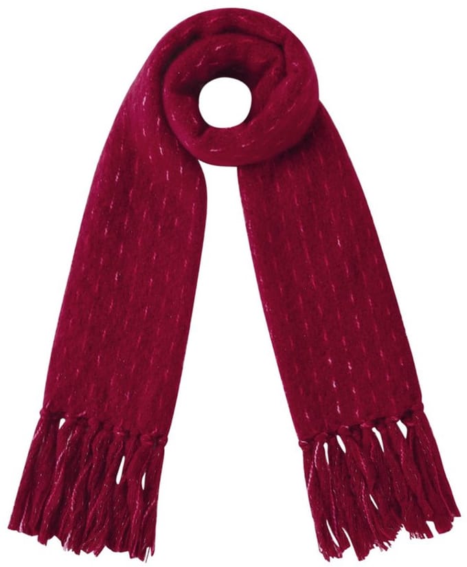 Bijoutheek Sjaal (Fashion) Winter Gestikt Crimson