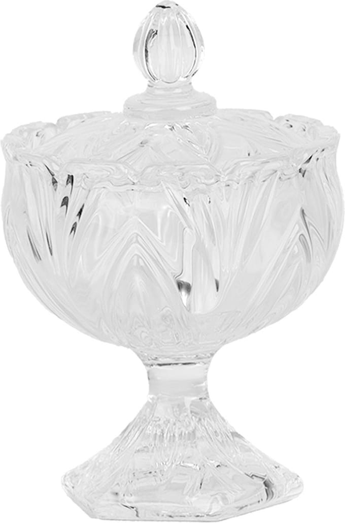 Clayre & Eef Voorraadpot Ø 10x15 cm Transparant Glas