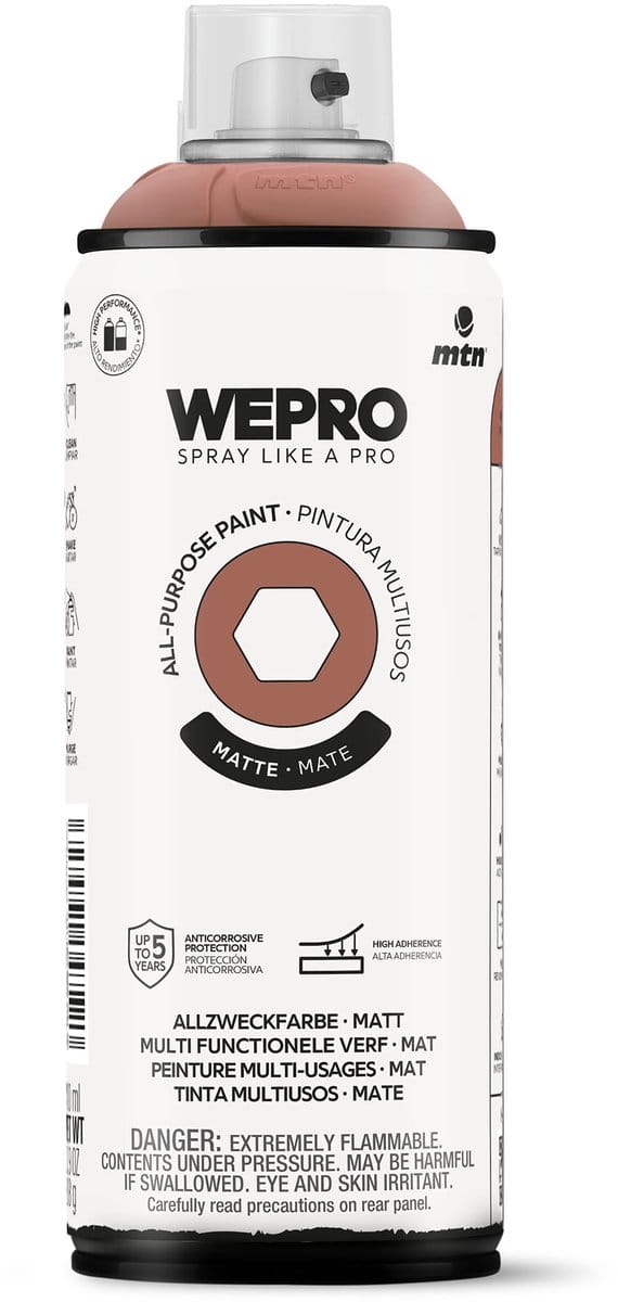 Spuitbus Rood Uluru Mat MTN WEPRO ALL-PURPOSE PAINT 400ML