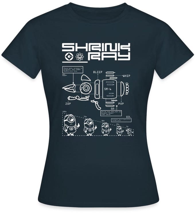 Minions Bouwplan Voor Krimpradiator T-Shirt Dames