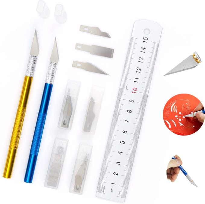 43 Delige - Scalpel mesjes set - Hobbymes set - Hobby Mes Scalpel - LOUZIR