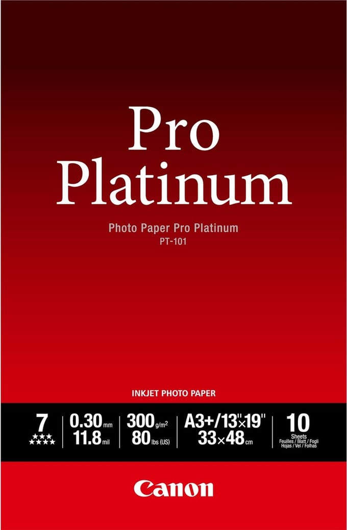 Canon PT-101  Pro Platinum fotopapier - A3 / 10 vellen