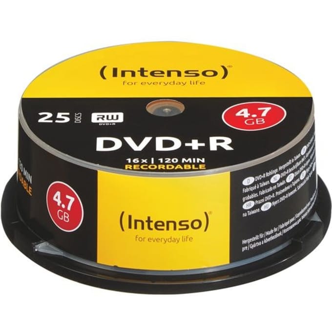 (Intenso) DVD+R disc - 4,7 GB - 16x speed - cakebox 25 stuks